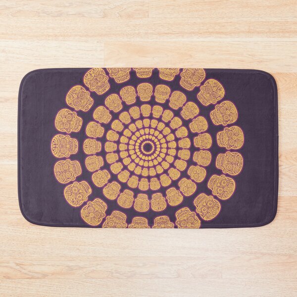 Item preview, Concentric Halloween Skull Circles - Orange, Purple designed and sold by Chubuter.