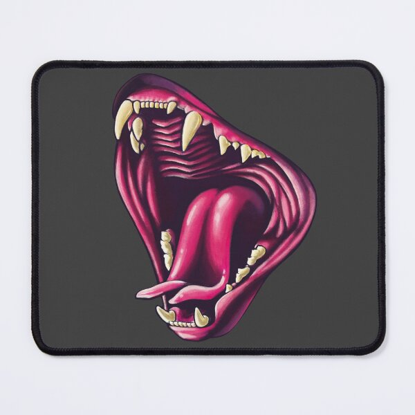 Item preview, Monstrous Mouth Cat with Split Tongue Hissing Showing Teeth designed and sold by cheeborg.