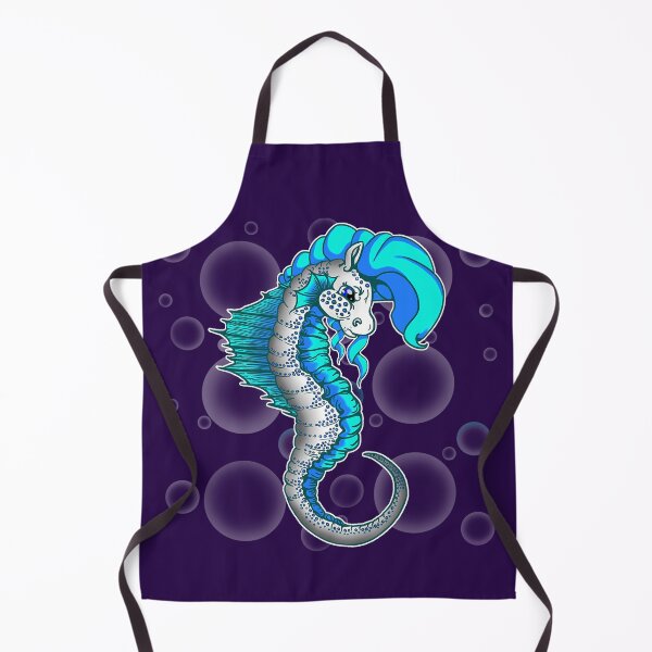 Item preview, Seahorse: Blue with Bubble Background designed and sold by iduzarts.