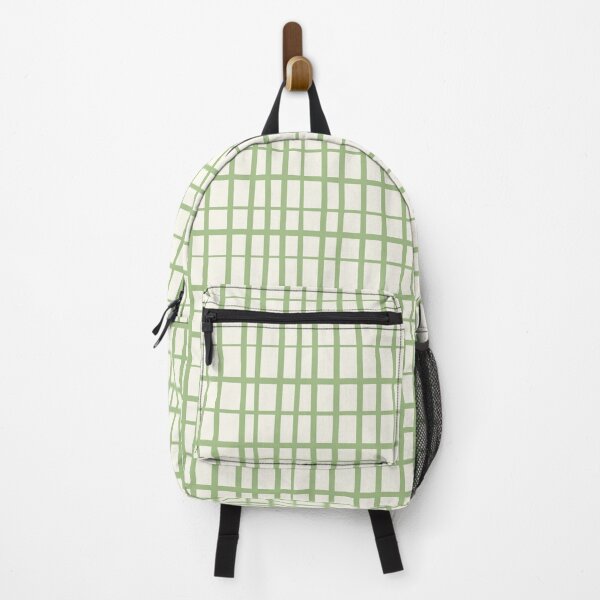 Item preview, Irregular Grid Pattern in Light Sage Green and Cream designed and sold by kierkegaard.
