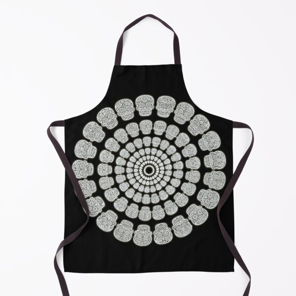 Item preview, Concentric Halloween Skull Circles - Black, White designed and sold by Chubuter.