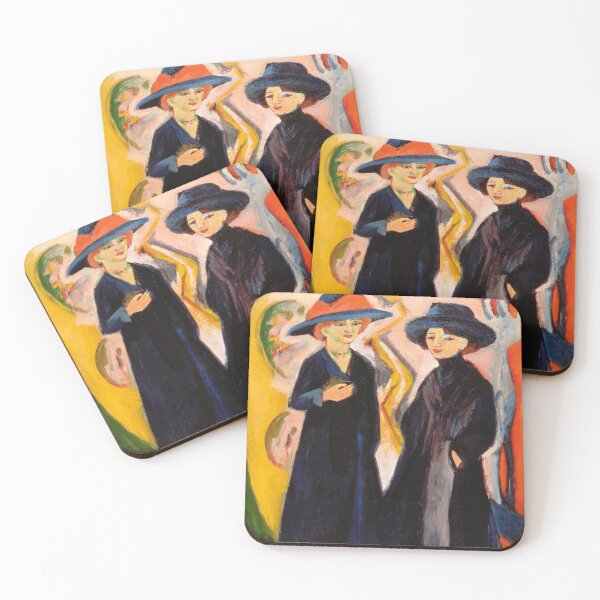 Item preview, Expressionism Painting Two Women (1922) by Ernst Ludwig Kirchner designed and sold by Designedbysm.