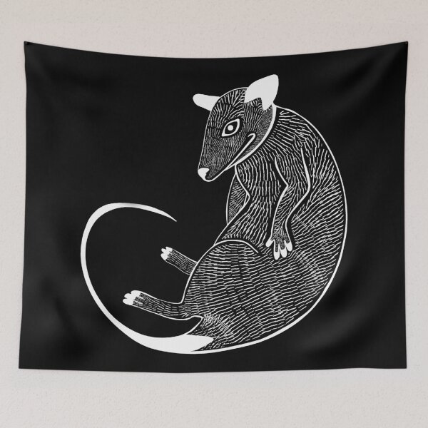 Item preview, White Line Art Opossum designed and sold by Tori Thomas.