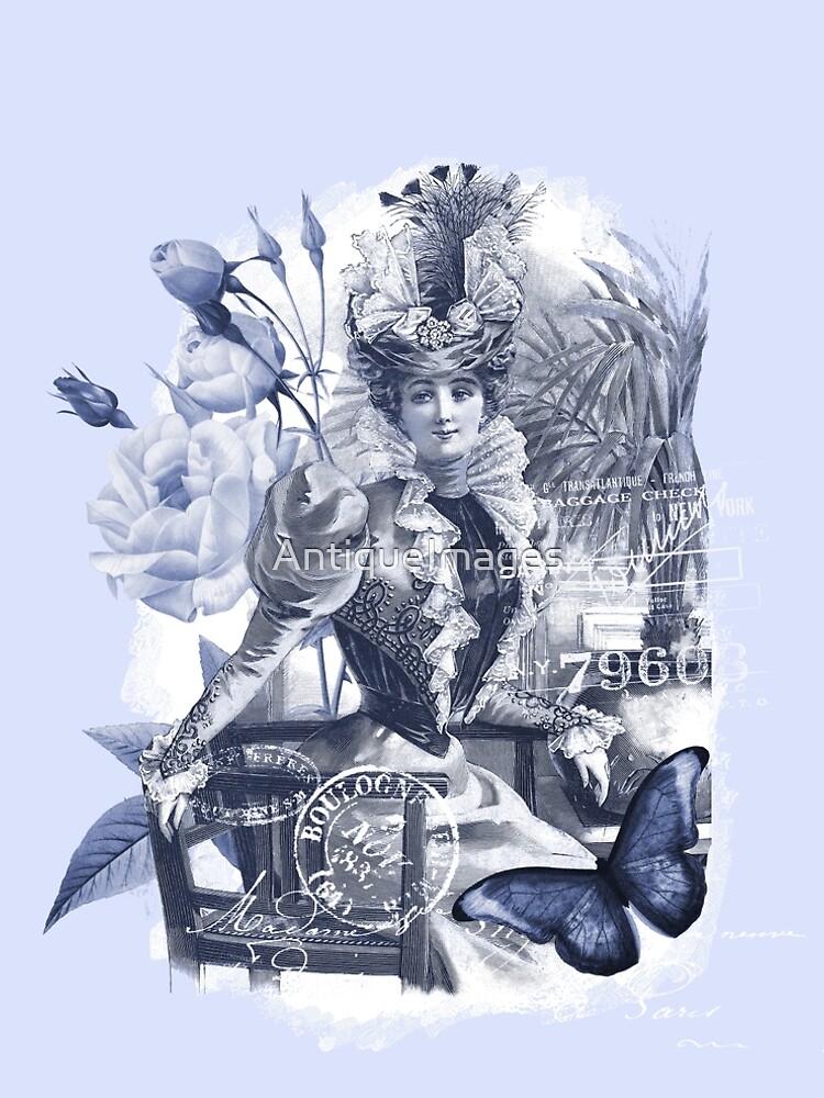 Vintage Victorian Woman Blue Toile Collage" A-Line Dress for Sale by AntiqueImages | Redbubble Vintage Victorian Woman Blue Toile Collage" A-Line Dress for Sale by AntiqueImages | Redbubble