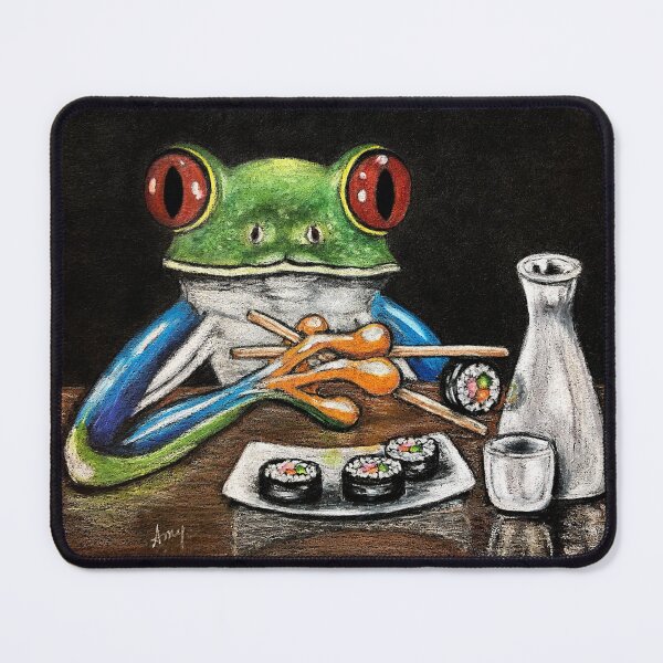 Item preview, Sake & Sushi Frog designed and sold by GardenPartyArt.