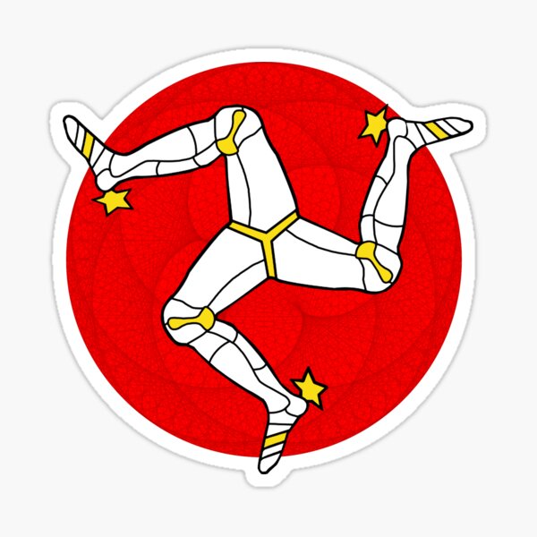 Flagge der Insel Man Sticker