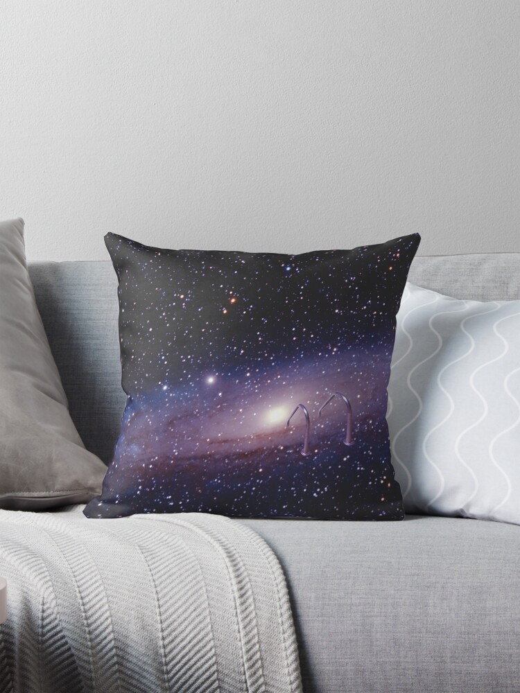 Thumbnail 1 of 4, Pillow, Milky Way Galaxy Pool designed and sold by RiddhiShah.