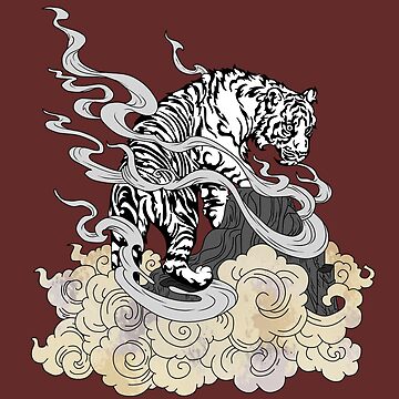 Japanese Traditional Tiger Tattoo Art Old School Flash Sticker for Sale by  TammiPrez  Redbubble