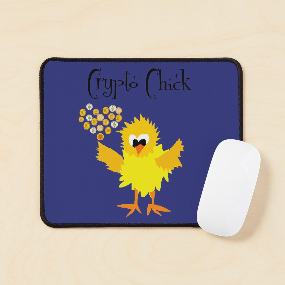 Funny Crypto Chick Cryptocurrency Cartoon