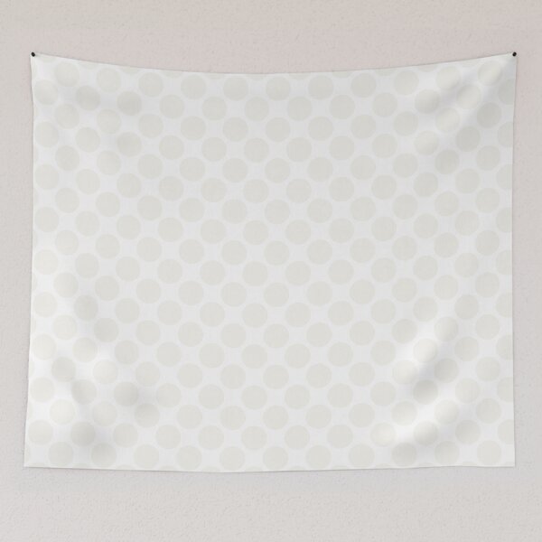 Aperçu de l'œuvre Off White and White Uniform Polka Dot Pattern Pairs Sherwin Williams 2022 Popular Color High Reflective White SW 7757 créée et vendue par ColorOfTheYears.
