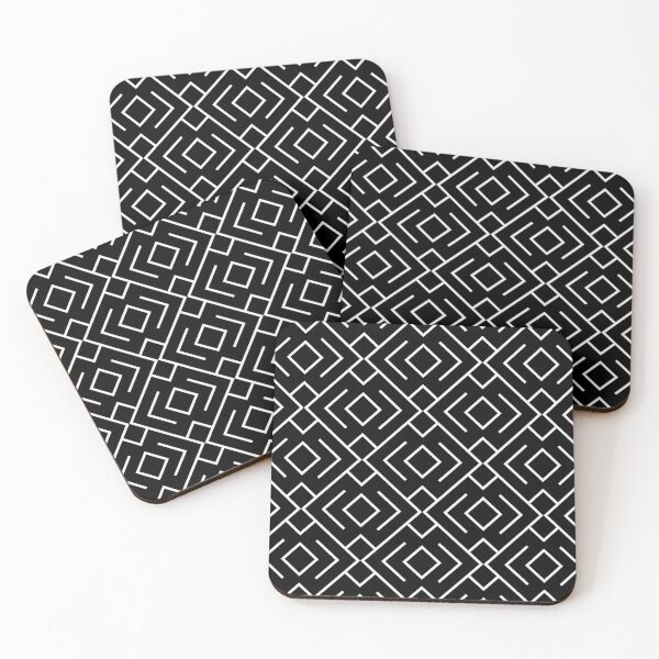 Item preview, Off White and Black Shape Mosaic Pattern 4 Pairs Sherwin Williams 2022 Popular Color High Reflective White SW 7757 designed and sold by ColorOfTheYears.