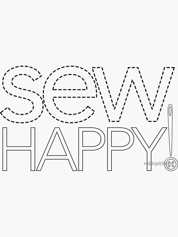 Sew Happy Sticker