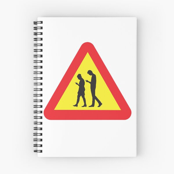 Item preview, Cell Phone Crossing Warning Road Sign designed and sold by abowlofsoda.