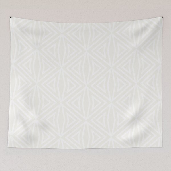 Aperçu de l'œuvre Off White and White Diamond Shape Tile Pattern 3 Pairs Sherwin Williams 2022 Popular Color High Reflective White SW 7757 créée et vendue par ColorOfTheYears.