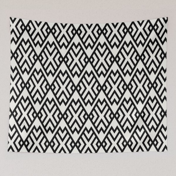 Aperçu de l'œuvre Off White and Black Diamond Shape Tile Pattern Pairs Sherwin Williams 2022 Popular Color High Reflective White SW 7757 créée et vendue par ColorOfTheYears.