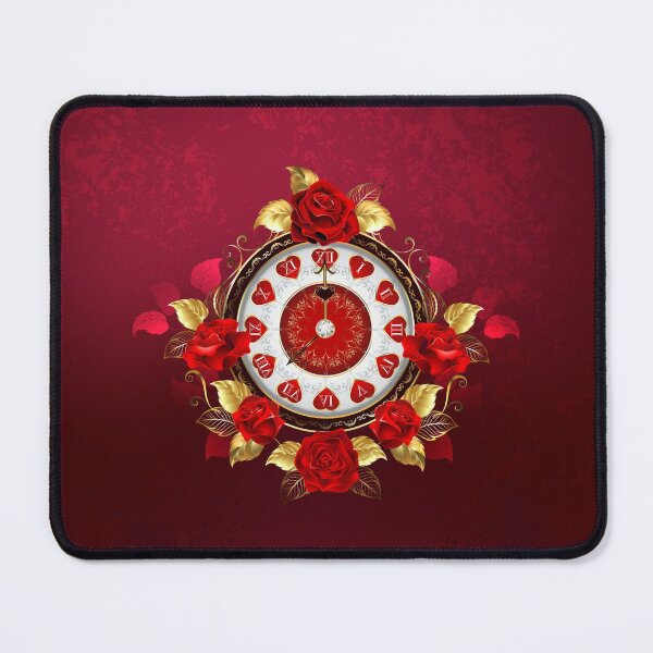 Item preview, Clock with Red Roses designed and sold by Blackmoon9.