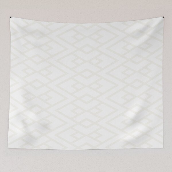 Aperçu de l'œuvre Off White and White Shape Art Deco Pattern Pairs Sherwin Williams 2022 Popular Color High Reflective White SW 7757 créée et vendue par ColorOfTheYears.