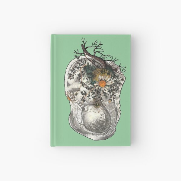 Baby in the womb, chamomile, Hardcover Journal
