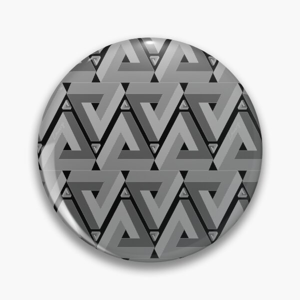 Item preview, Penrose Triangle Pattern -  Clear (PT-C) © (on Black) © designed and sold by DesignsByLawerg.