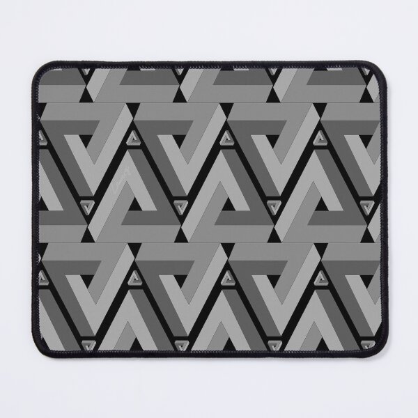 Item preview, Penrose Triangle Pattern -  Clear (PT-C) © (on Black) © designed and sold by DesignsByLawerg.