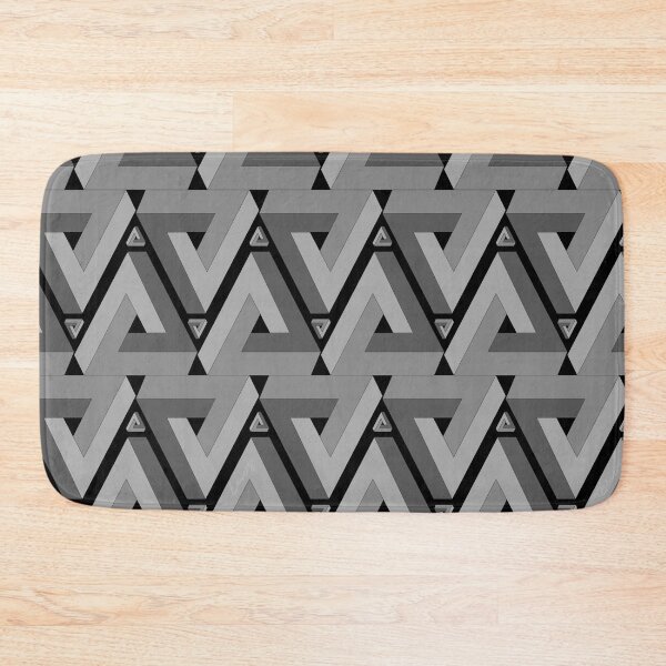 Item preview, Penrose Triangle Pattern -  Clear (PT-C) © (on Black) © designed and sold by DesignsByLawerg.