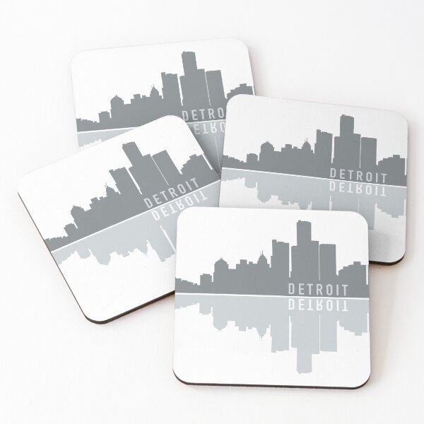 Item preview, Detroit Skyline - Reflection Gray designed and sold by monitdesign.