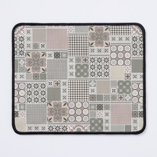 Item preview, Alhambra Tiles Mauve Grey Beige White designed and sold by Delinda Graphic Studio.