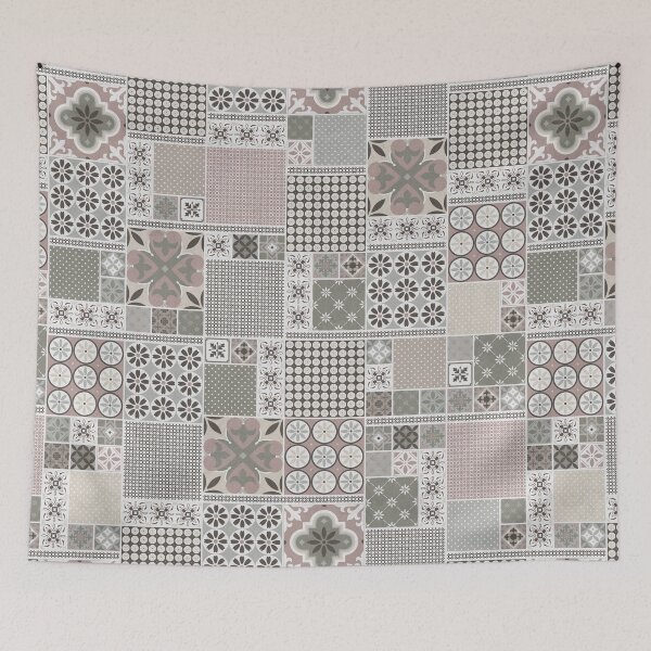 Item preview, Alhambra Tiles Mauve Grey Beige White designed and sold by Delinda Graphic Studio.
