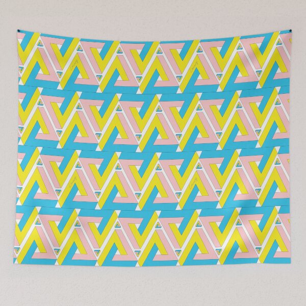 Item preview, Penrose Triangle Pattern -  Primary Colours  (PT-YRB) © (on White) © designed and sold by DesignsByLawerg.