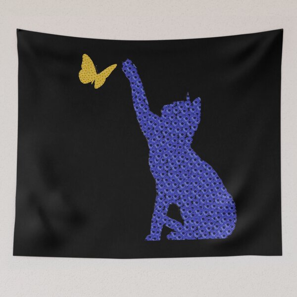 Item preview, Cat field flowers designed and sold by ARTDAMPLUS.