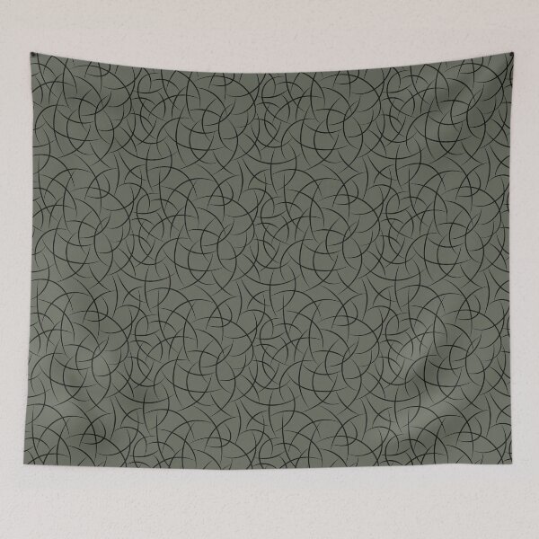 Aperçu de l'œuvre Dark Green and Black Crescent Shape Pattern Pairs Sherwin Williams 2022 Popular Color Rosemary SW 6187 créée et vendue par ColorOfTheYears.