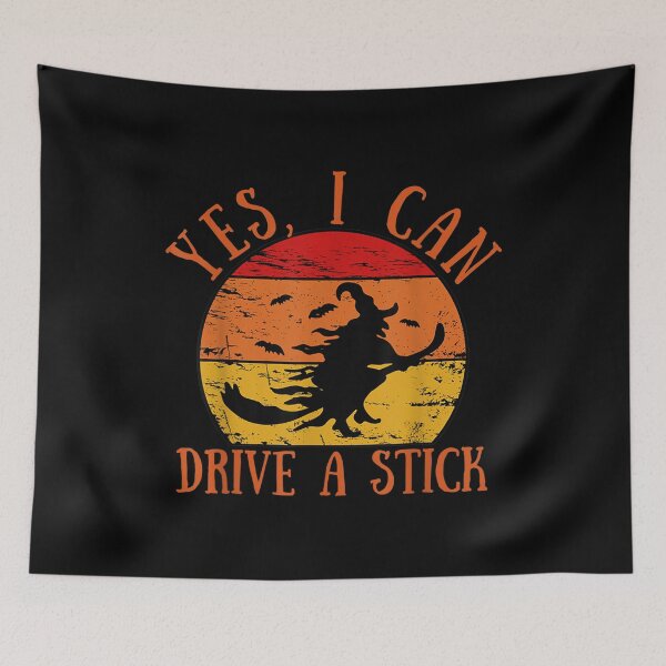 Item preview,  Yes Can Drive Stick Funny Halloween Witch designed and sold by caral8.