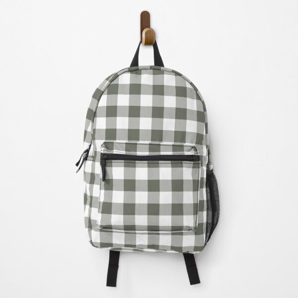 Item preview, Dark Green and White Buffalo Plaid Pattern Pairs Sherwin Williams 2022 Popular Color Rosemary SW 6187 designed and sold by ColorOfTheYears.