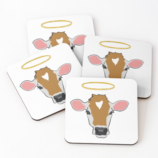 Item preview, Holy Cow Farm Cow with Halo designed and sold by Punderstandable.