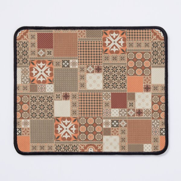 Item preview, Alhambra Tiles Orange Beige Burgundy Red Rust Brown designed and sold by Delinda Graphic Studio.