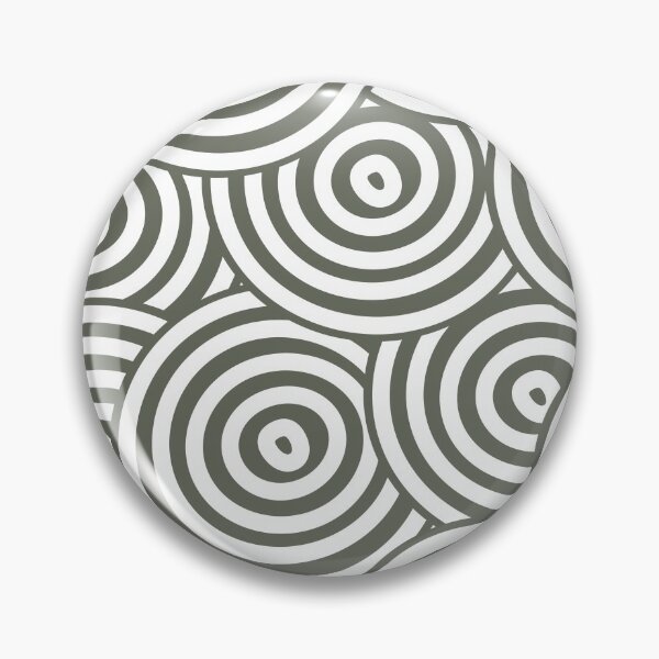 Artikelvorschau, Dark Green and White Hypnotic Circle Pattern Pairs Sherwin Williams 2022 Popular Color Rosemary SW 6187 entworfen und verkauft von ColorOfTheYears.