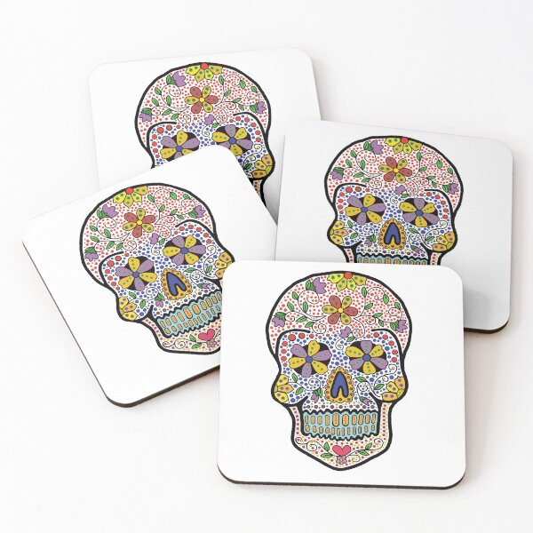 Item preview, Day of the Dead Skull Art designed and sold by TheArtBarCafe.