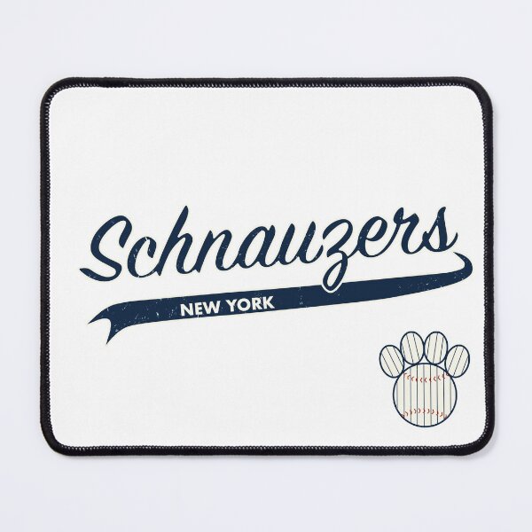 Item preview, Schnauzer NEW YORK Baseball Script designed and sold by 8PawsStudio.