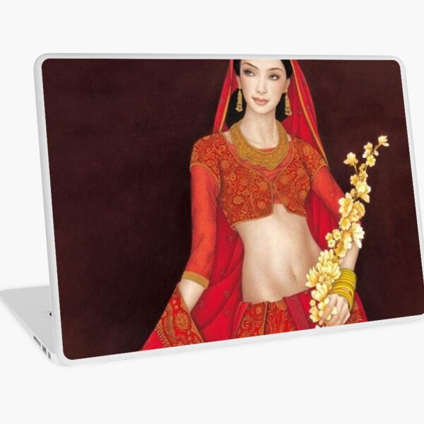 Beautiful Indian Woman Artwork BabyBee Laptop Skin