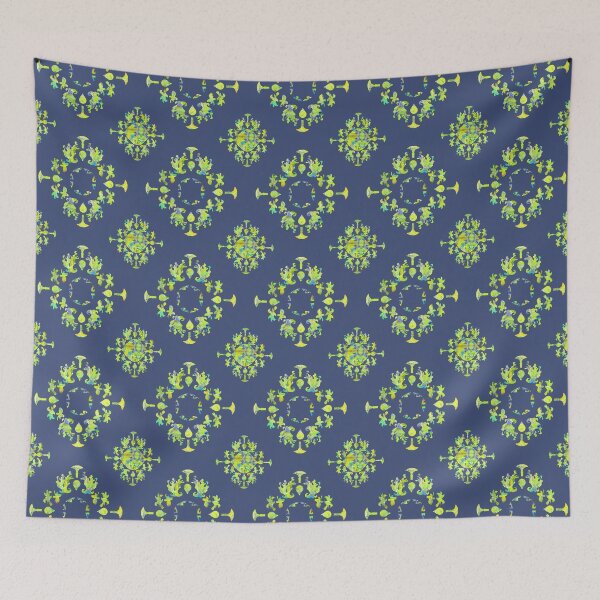 Item preview, Bright Truth Ornamental 2 on Electric Blue Repeat 5748 designed and sold by Art in My Loft.