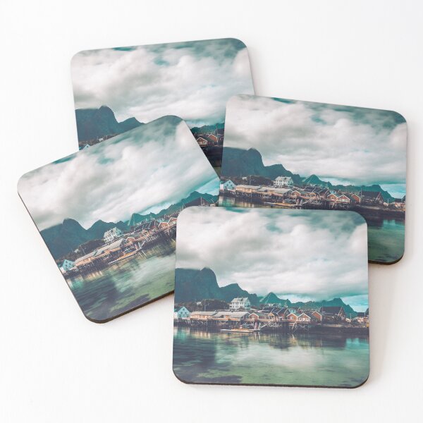 Item preview, sakrisoy fishing village lofoten norway designed and sold by Konstantin Kowarsch.