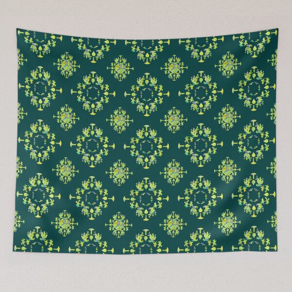Item preview, Bright Truth Ornamental 2 on Dark Teal Repeat 5748 designed and sold by Art in My Loft.
