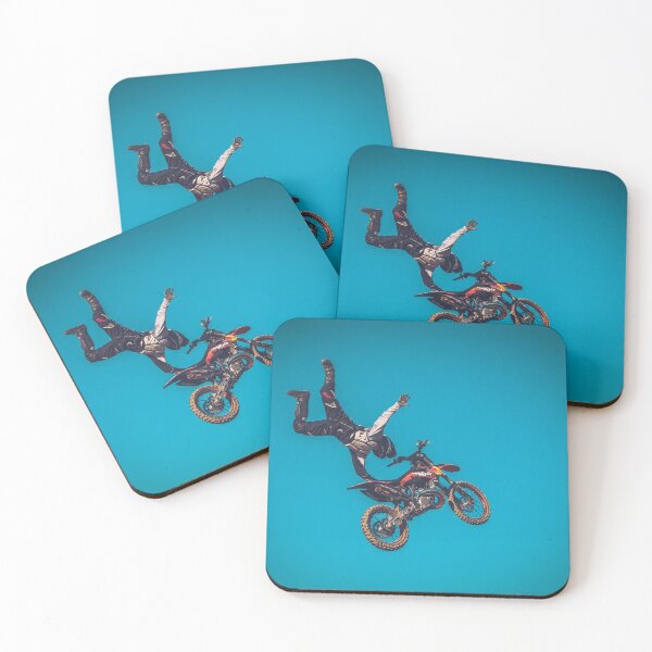 Item preview, Motocross Driver Jumping with blue Sky Background designed and sold by Konstantin Kowarsch.
