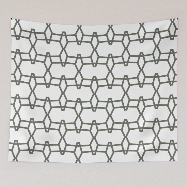 Item preview, Dark Green and White Tessellation Line Pattern 9 Pairs Sherwin Williams 2022 Popular Color Rosemary SW 6187 designed and sold by ColorOfTheYears.