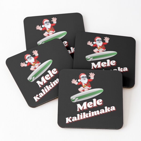 Item preview, Mele Kalikimaka Hawaiian Merry Christmas Surfing Santa designed and sold by Vibbin4Life33.