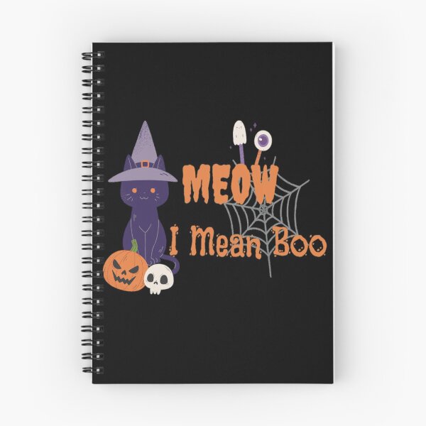 Item preview, Meow I Mean Boo funny halloween cat design designed and sold by Simi2020.