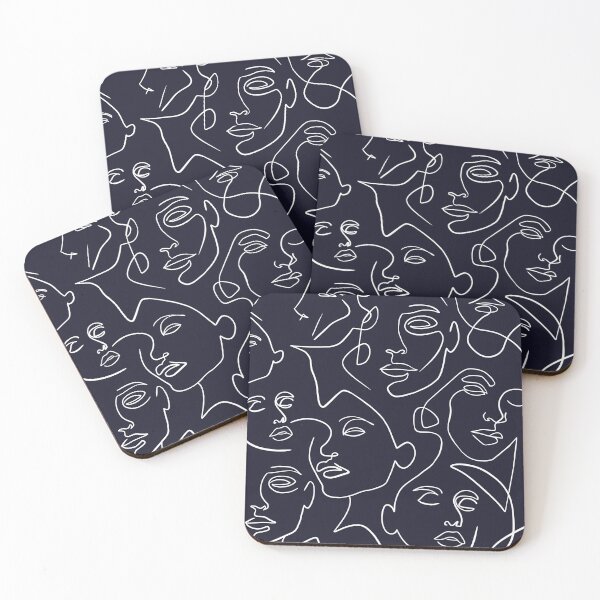 Item preview, Line art woman faces artwork  designed and sold by PrintsEntmt.