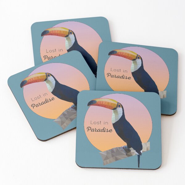 Item preview, Low Poly Toucan Lost in Paradise designed and sold by LowPolyGKDesign.