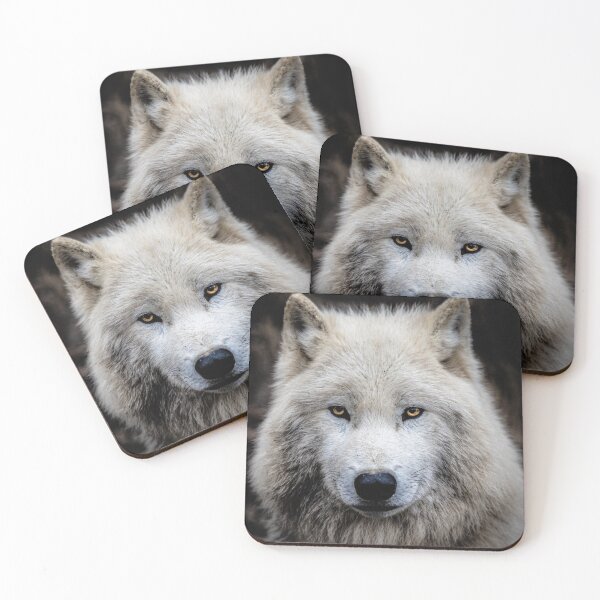 Item preview, Wolf Portrait with orange Eyes Fantasy designed and sold by Konstantin Kowarsch.