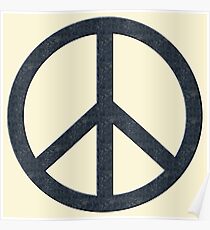 Peace Love Music (black) Poster